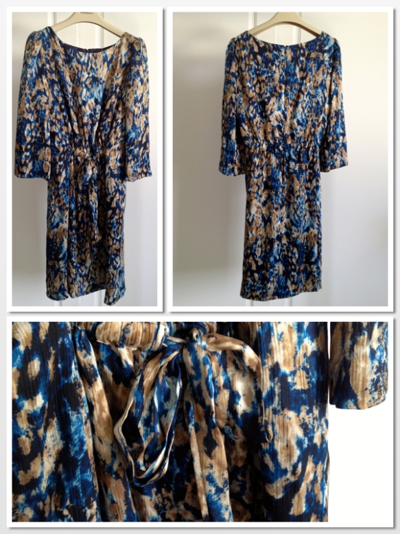 Jigsaw blue tiger print dress