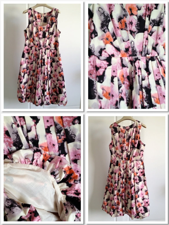 Jigsaw floral pleated dress
