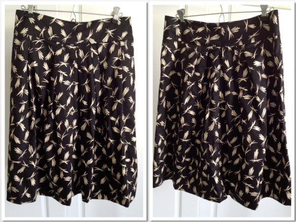 Jigsaw oriental print full skirt